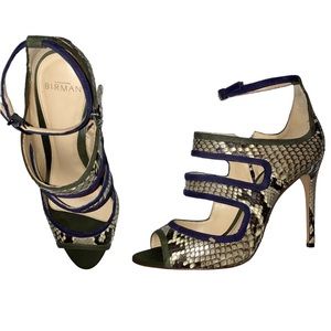 Alexandre Birman Snake Print Sandals